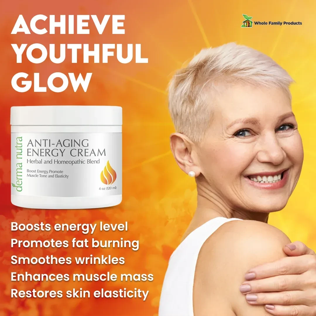 Real-World Beauty Hacks for Glowing, Youthful Skin 3 Anti-Aging Energy Cream formulated to support youthful-looking skin, energy levels, muscle tone, and skin elasticity.