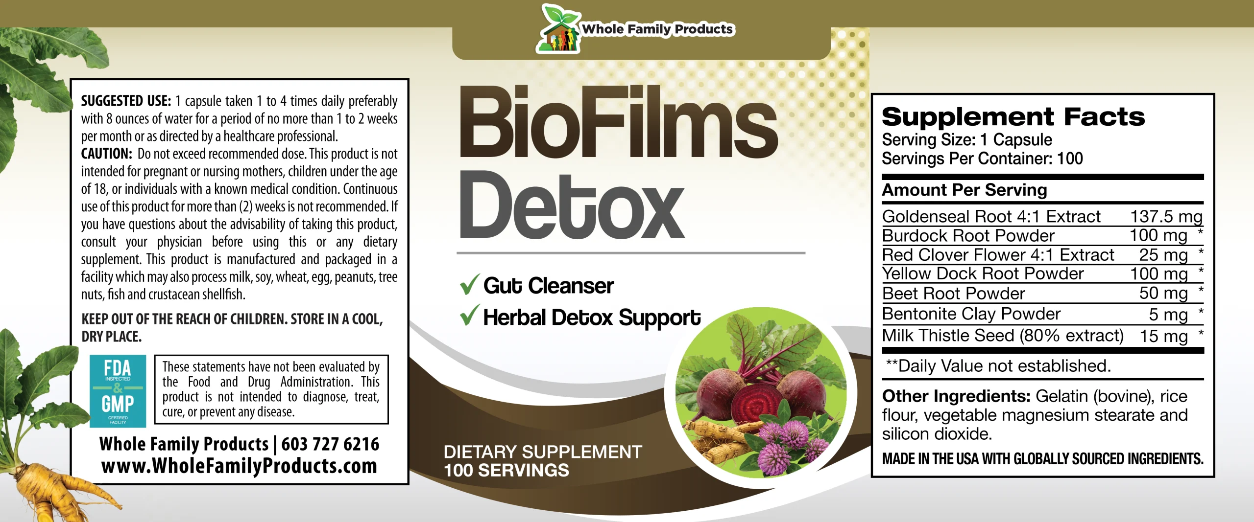 BioFilms Detox - Get Rid of Biofilm 3 BioFilms Detox supplement label natural biofilm dissolving formula for liver cleanse and detox
