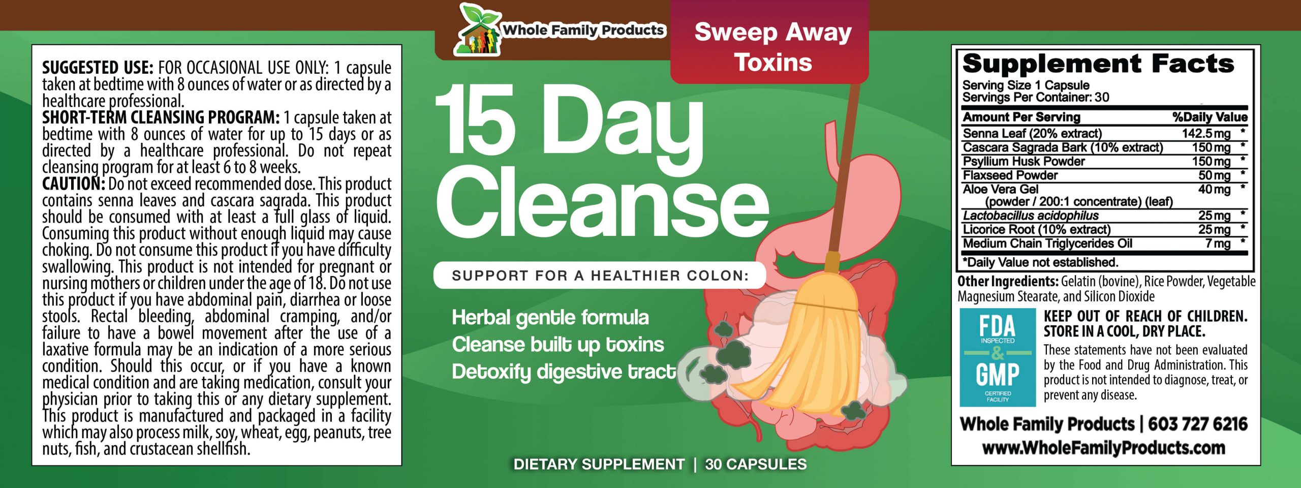 15 Day Cleanse 2 15 Day Cleanse 30 Capsules WFP Product Label