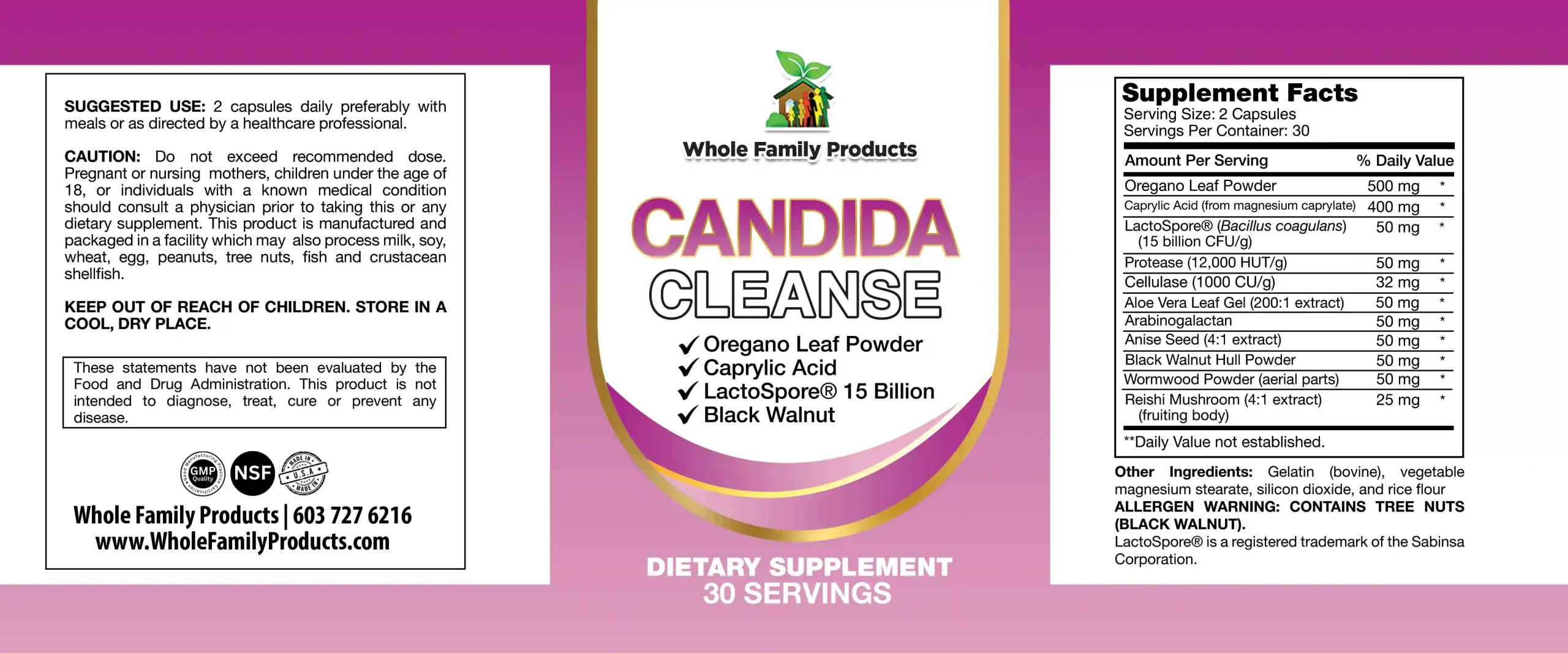 Candida Cleanse 2 Candida Cleanse supplement label natural yeast overgrowth and gut health support formula