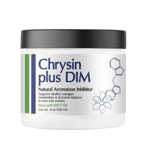 Chrysin Plus DIM with MCT Oil 4oz Jar - Supports Healthy Estrogen