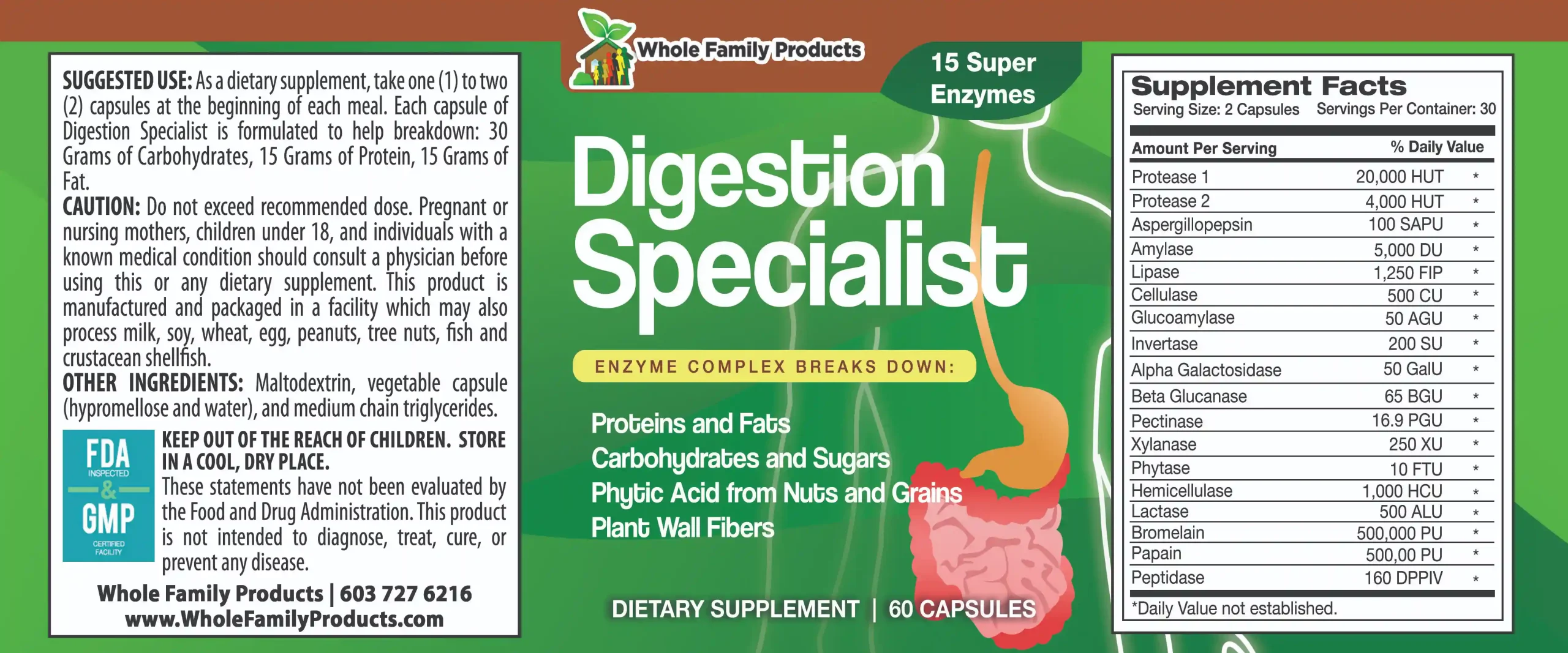 Digestion Specialist 2 Digestion Specialist complete digestive enzyme supplement with 18 enzymes for full spectrum digestion support