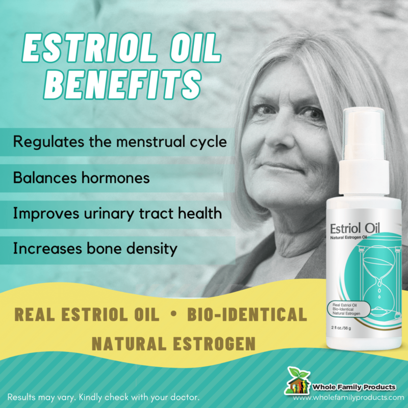 Should You Be Using Natural Estrogen Cream for Vaginal Dryness? 3 Estriol Oil Benefits Infographics with Logo