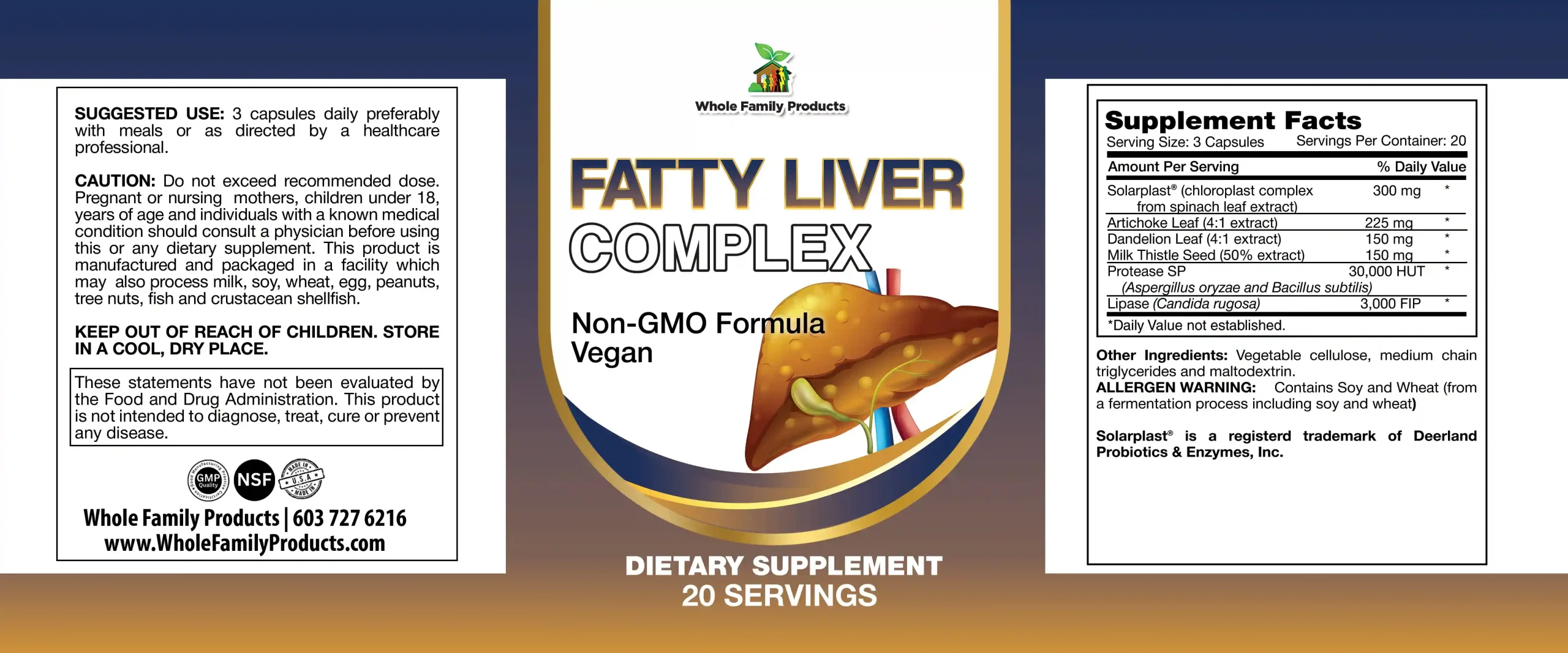 Fatty Liver Complex 2 Fatty Liver Complex supplement label natural liver detox with milk thistle artichoke and dandelion