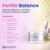Fertile Balance progesterone cream infographic highlighting fertility support, hormone balance, and reproductive wellness.