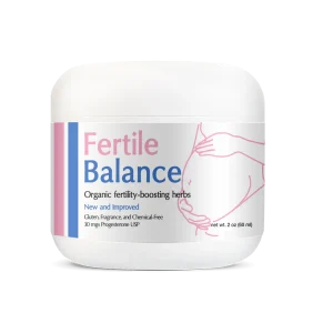 Hormone Balance Products 14 Fertile balance progesterone cream USP organic fertility support for women hormone balance and menstrual cycle front view