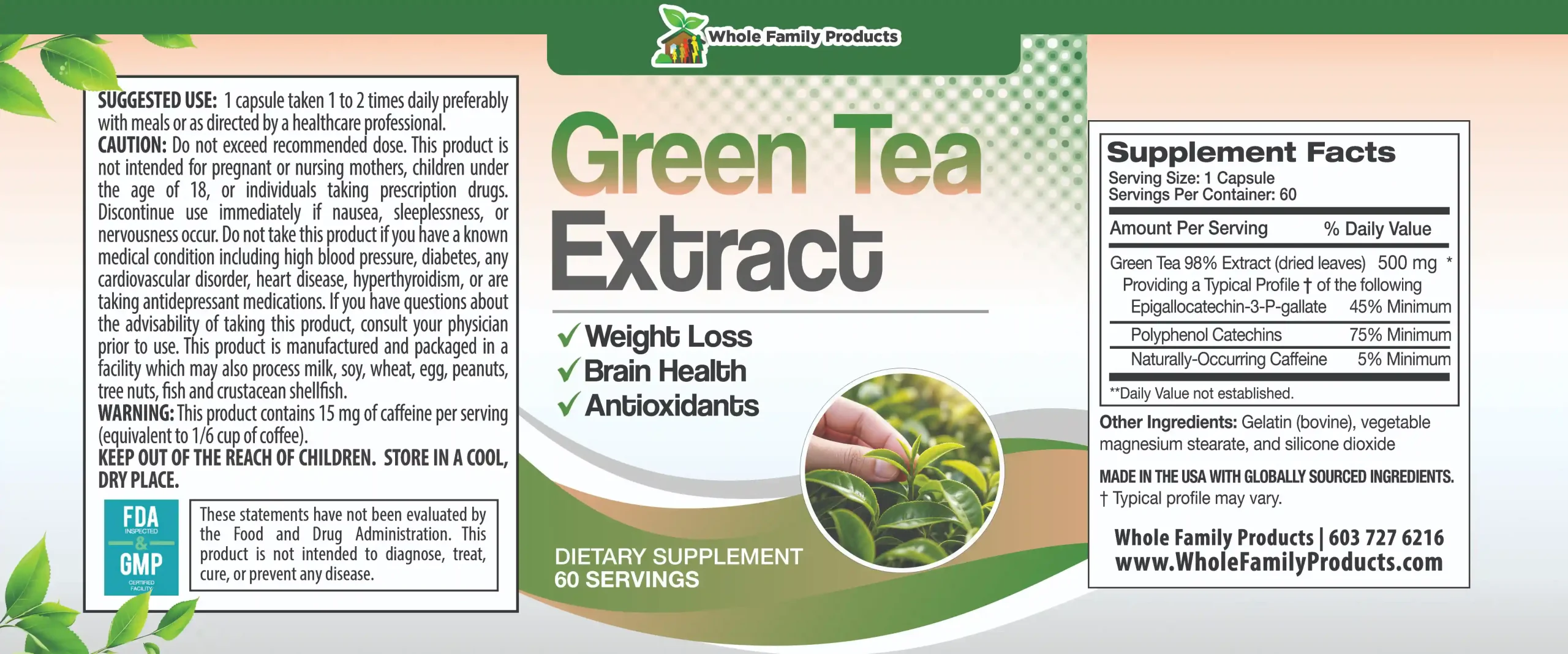 Green Tea Extract 2 Green Tea Extract supplement with EGCG antioxidants for metabolism support weight management and natural energy