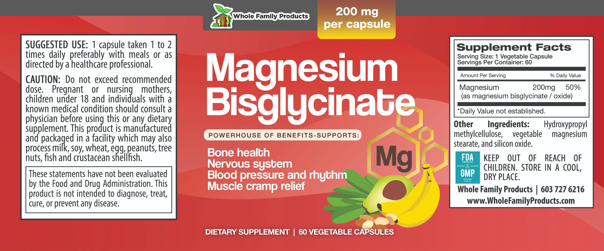 Magnesium Bisglycinate 2 Magnesium Bisglycinate capsules helping with anxiety sleep and cardiovascular health