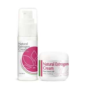Natural Estrogen Cream 2oz Jar and Pumps - Natural Help for Women with Menopause Symptoms