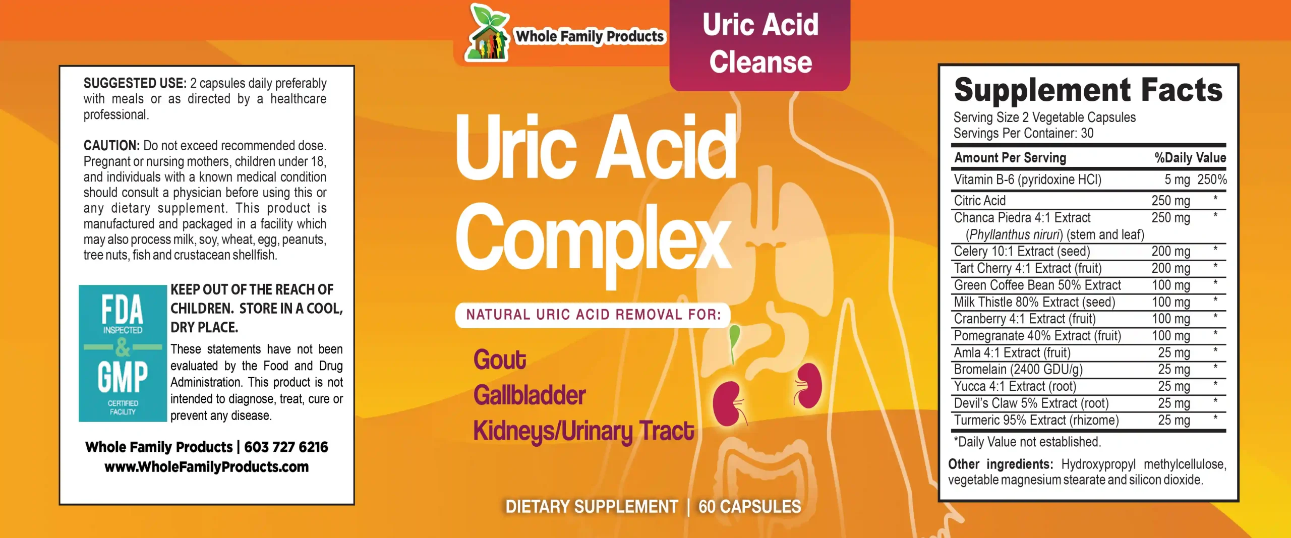 Uric Acid Complex 2 Uric Acid Complex natural supplement for kidney cleanse gout relief and uric acid reduction