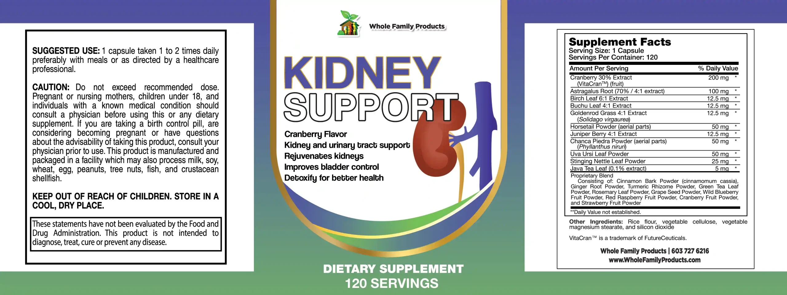Kidney Support 2 Kidney Support herbal supplement with cranberry astragalus and natural botanicals for urinary and kidney wellness support