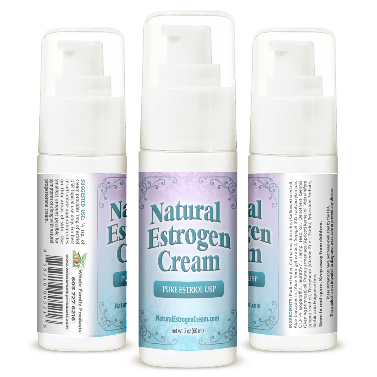 Best Natural Estrogen Cream 2oz Pump Helps Women Increase Libido