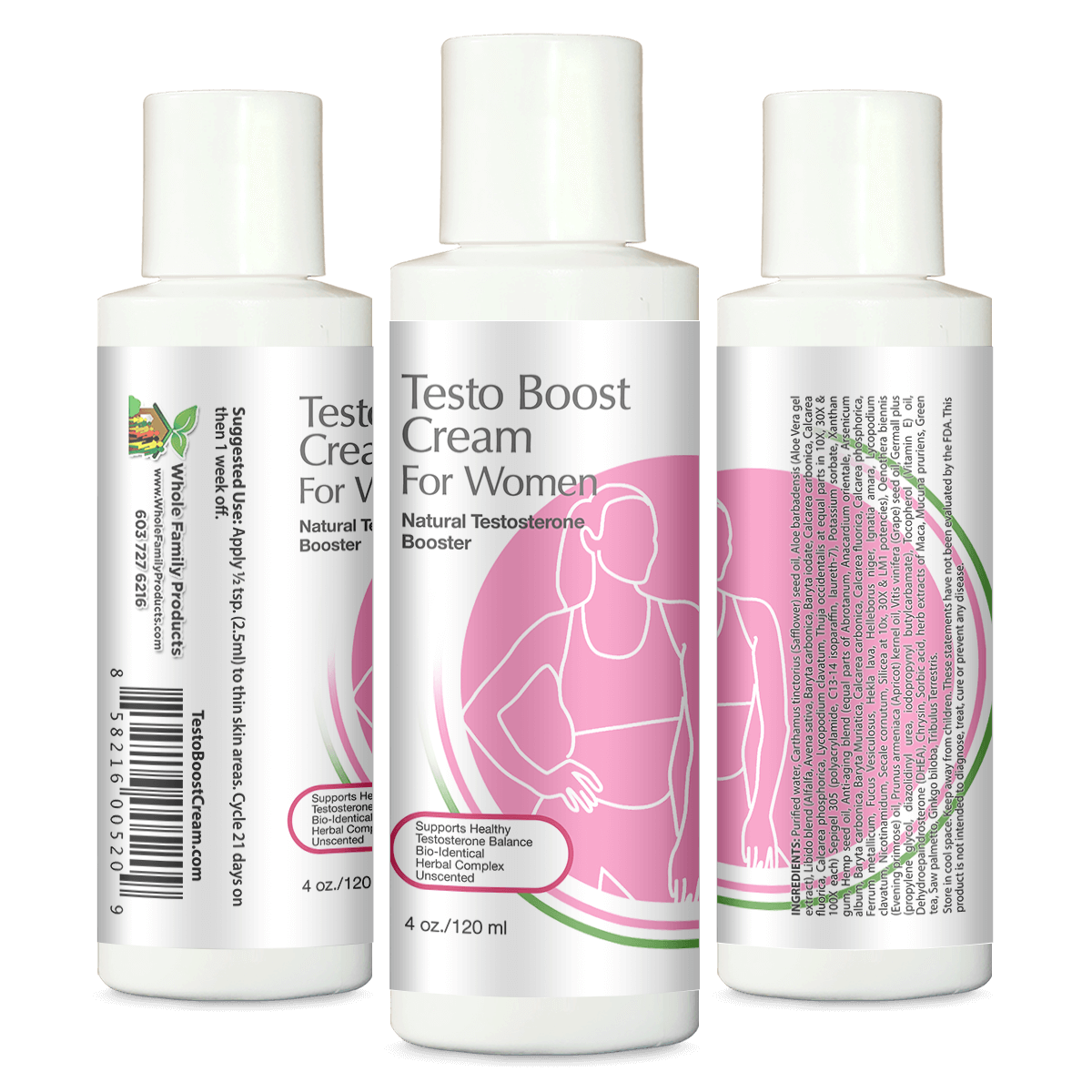 Best Testosterone Booster Cream for Women - 4oz Pump