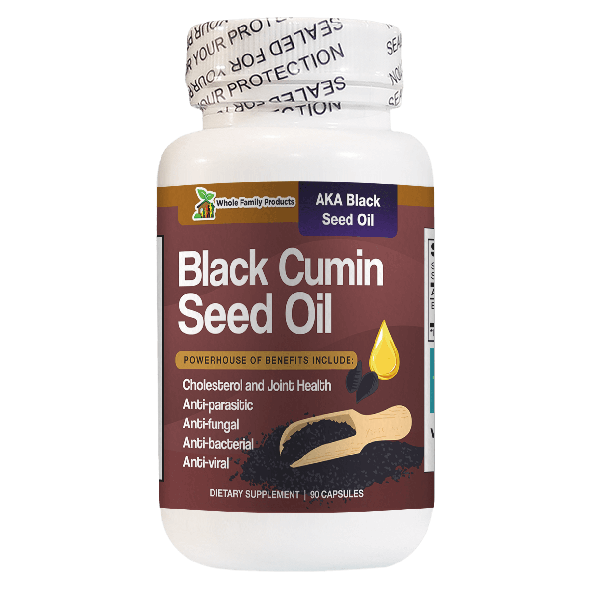 Black Cumin Seed Oil 90 Capsules Helps Cholesterol and Joint Health