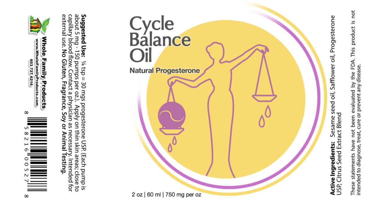 Cycle Balance Oil Progesterone Product Label (1)