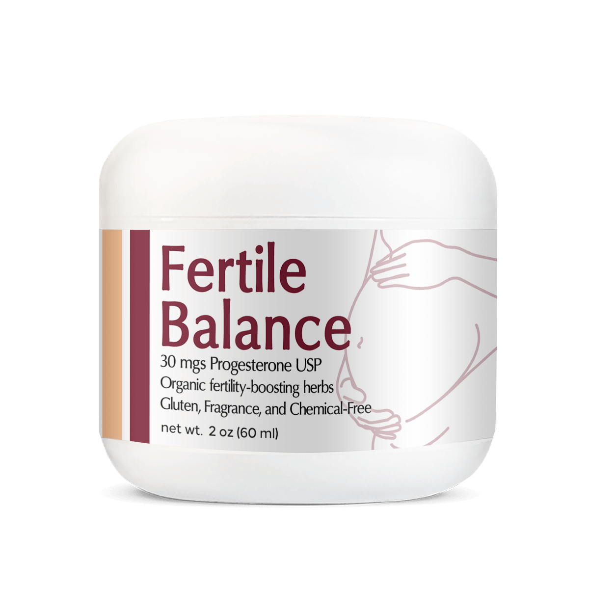 Fertile Balance 2oz Jar - Organic USP Progesterone Cream Help For Hormone Boost Fertility