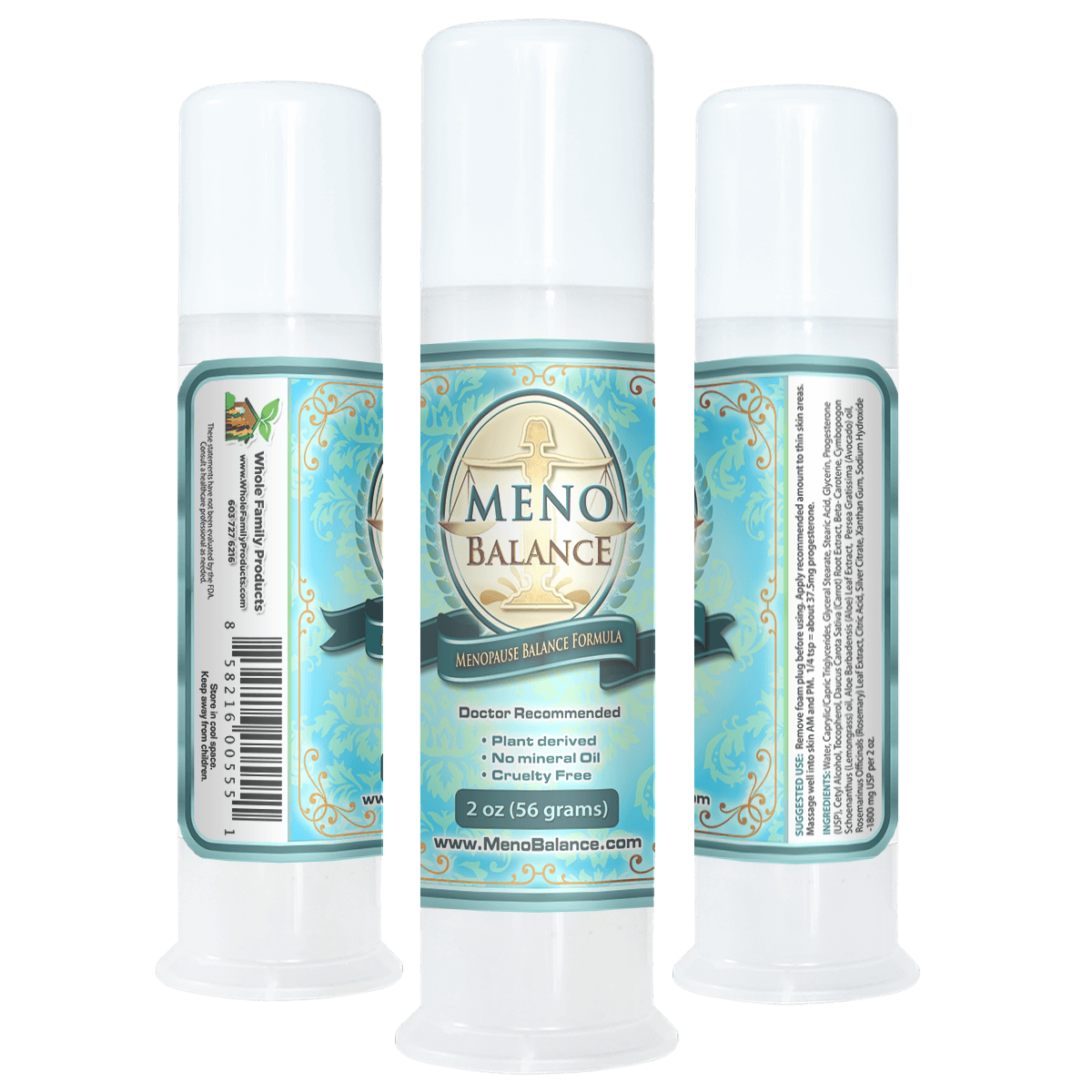 MenoBalance Cream 2oz Pump for PMS Symptoms Relief