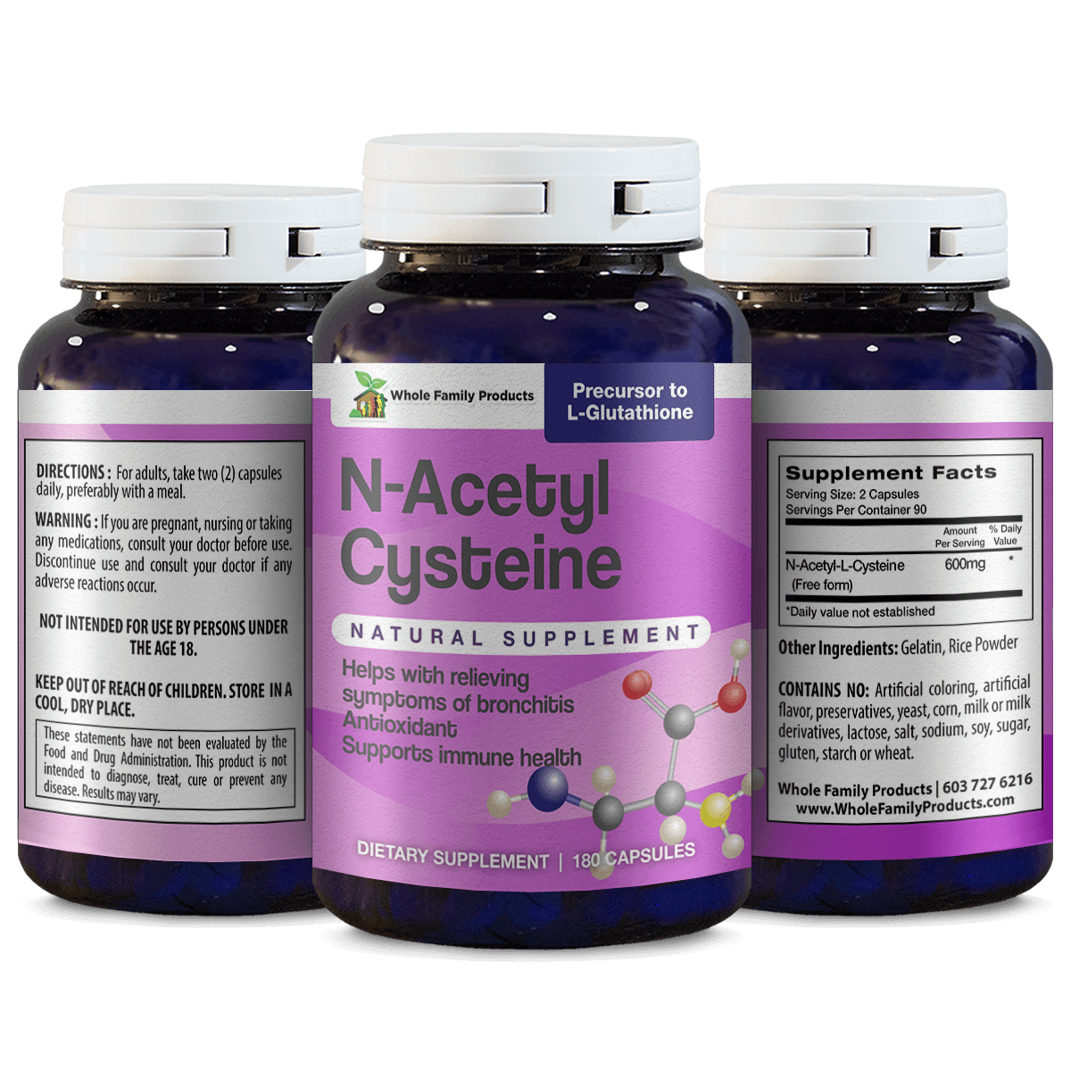 N-Acetyl Cysteine Natural Antioxidant and Supports Immune Health