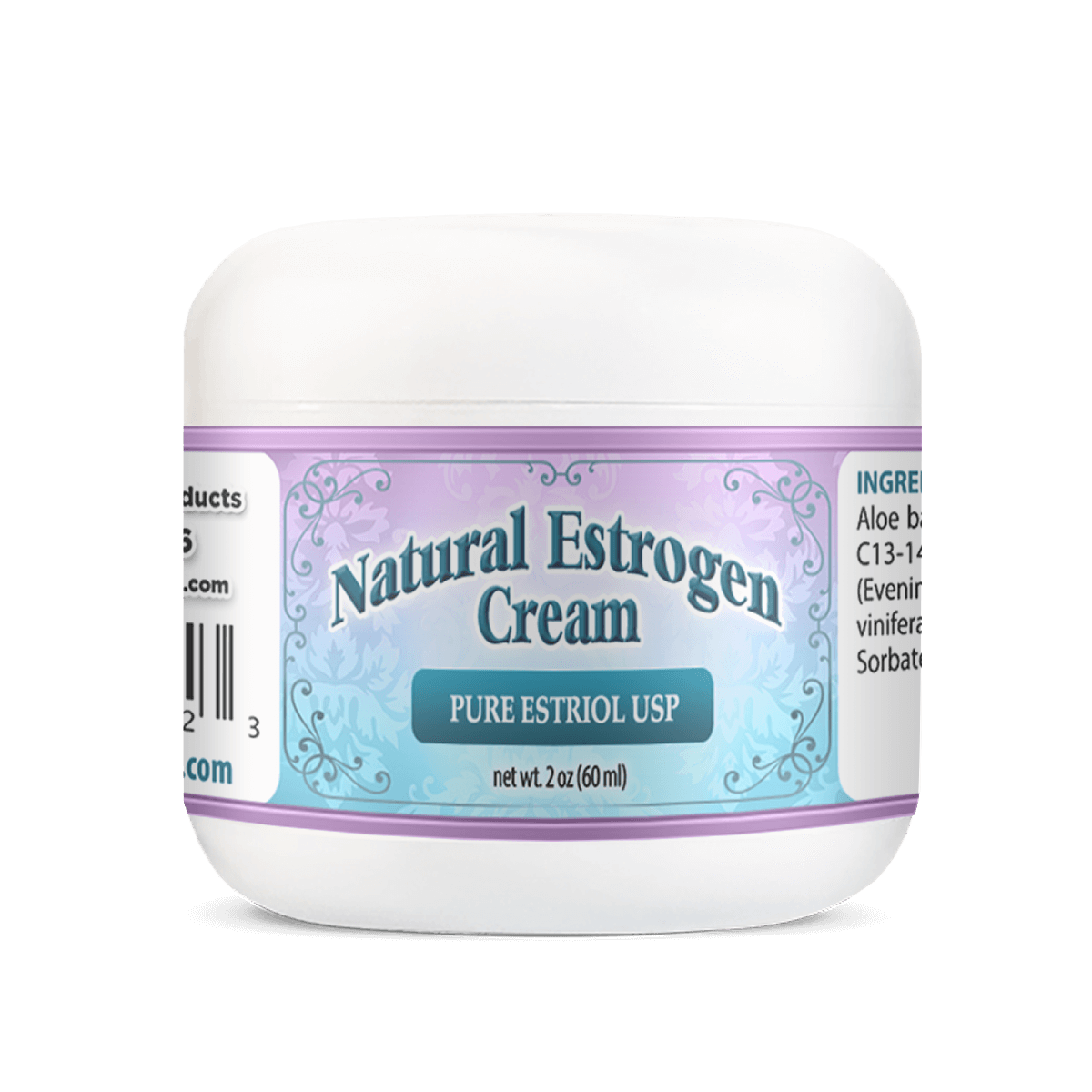 Natural Estrogen Cream 2oz Jar Reduce Vaginal Dryness