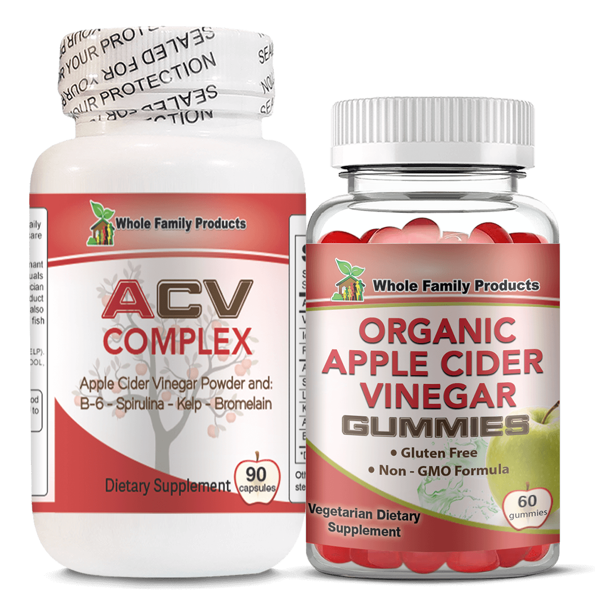 Organic Apple Cider Vinegar Gummies and ACV Complex