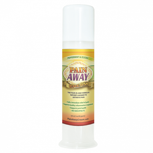 Pain Away Cream 3oz Pump Peppermint Ease the Pain and Inflammation Due to Arthritis