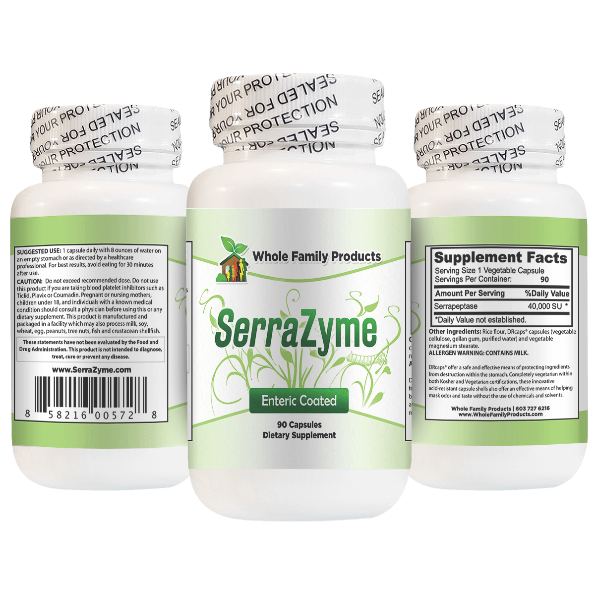 Serrazyme Enzyme 90 Capsules for Pain and Inflammation