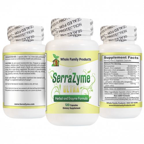 Serrazyme Ultra 120 Capsules Best Natural Supplement for Inflammation