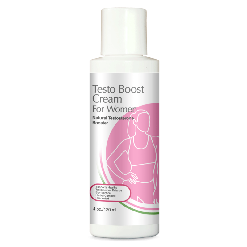 Testo Boost Cream for Women 4oz Pump - Natural Testosterone Booster for Women