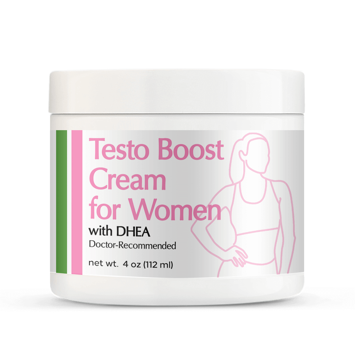 Testo Boost Cream for Women with DHEA Herbal Complex Unscented 4oz Jar