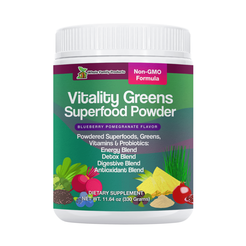 Vitality Greens Superfood Powder 330g Blueberry Pomegrante Flavor
