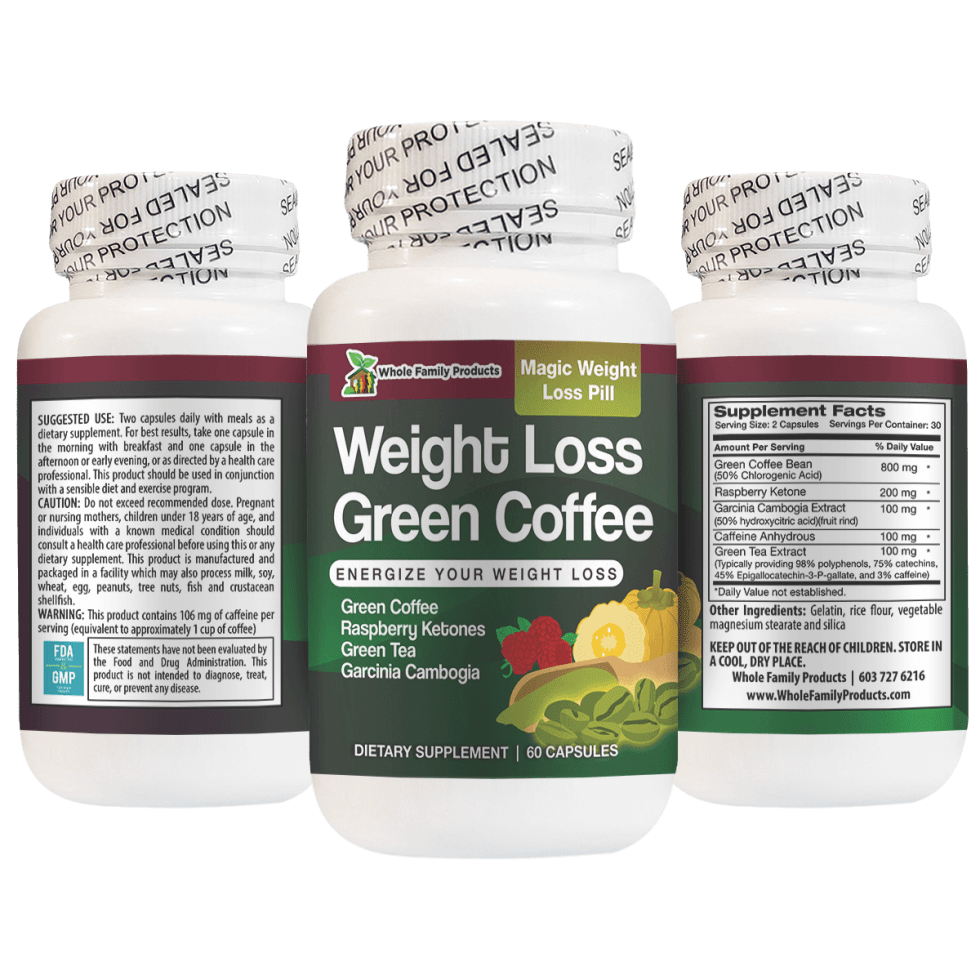 Natural Green Coffee Weight Loss Supplement Whole Family Products